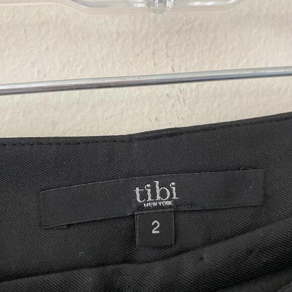 TIBI navy Mid-rise straight leg trousers - Picture 2 of 4